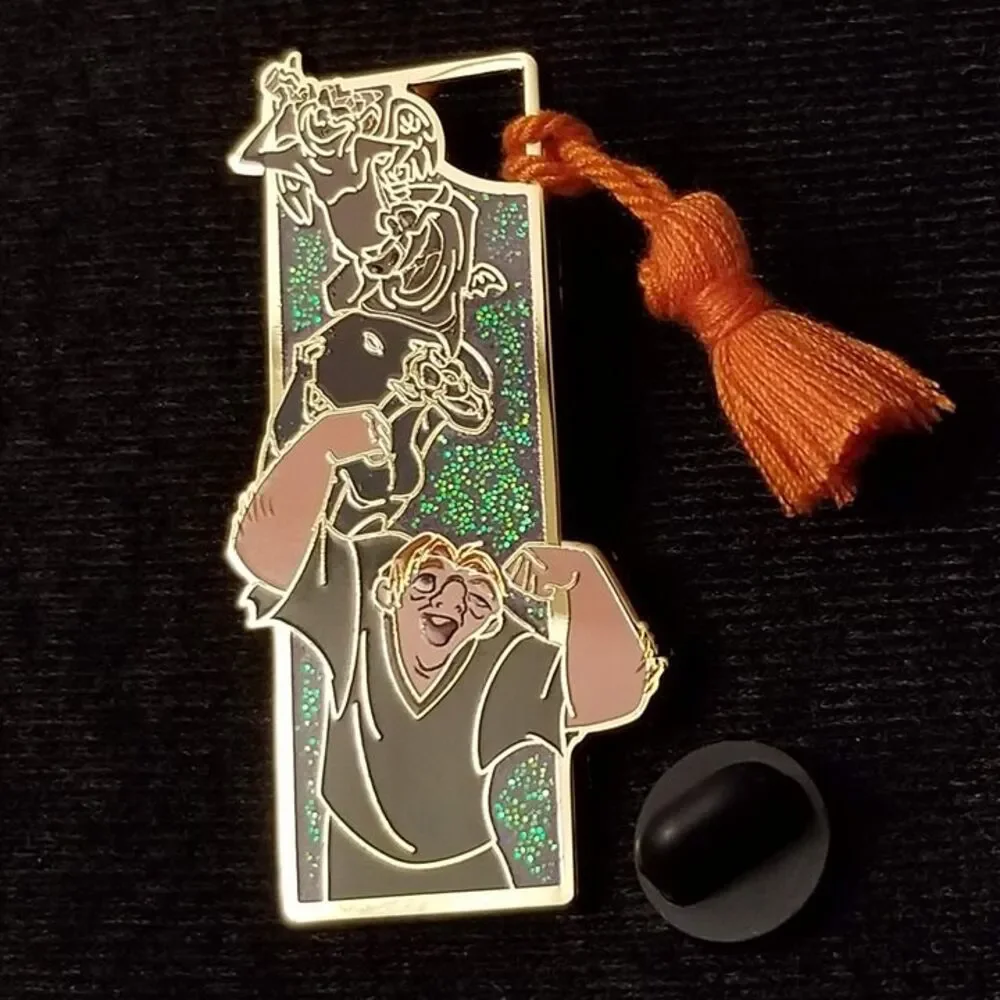 Disney Bookmark CHASER Pin Glitter Hunchback Quasimodo Mystery Gargoyles